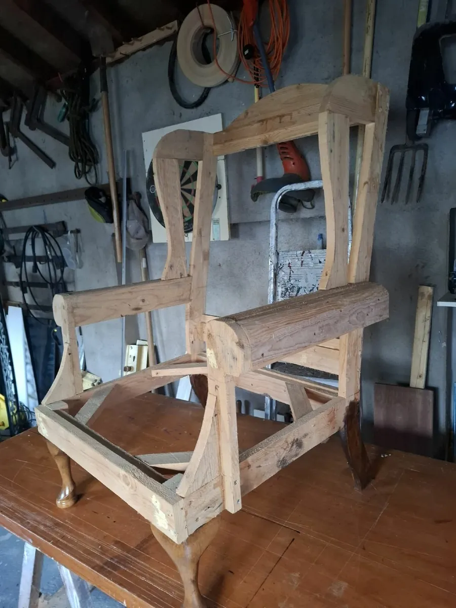 Wing back chair frame & Upholstery material - Image 2