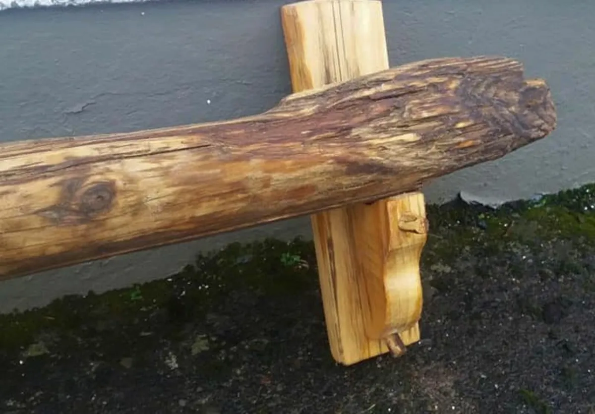 Rustic Driftwood Floating Stove Mantle / Shelf - Image 4