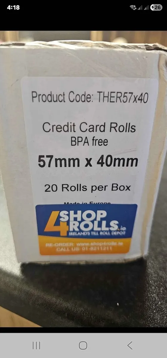 Credit Card Machine  paper Rolls