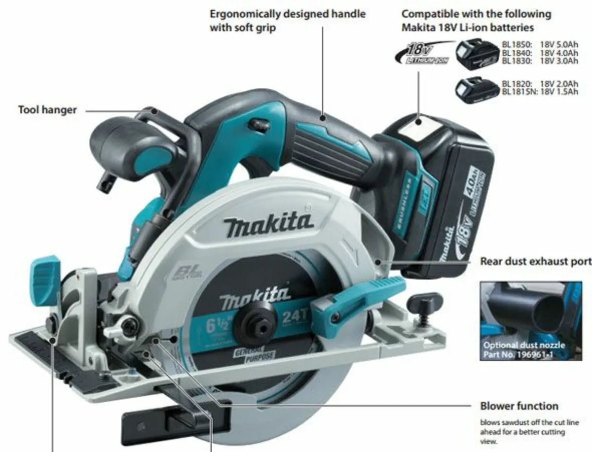 165mm Brushless 18V Makita Circular Saw. - Image 3