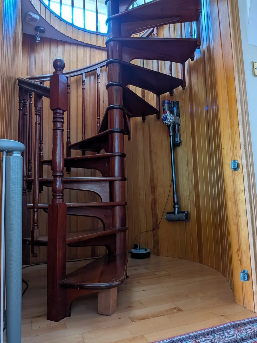Handcrafted Mahogany Spiral Stairs x2 - Image 2