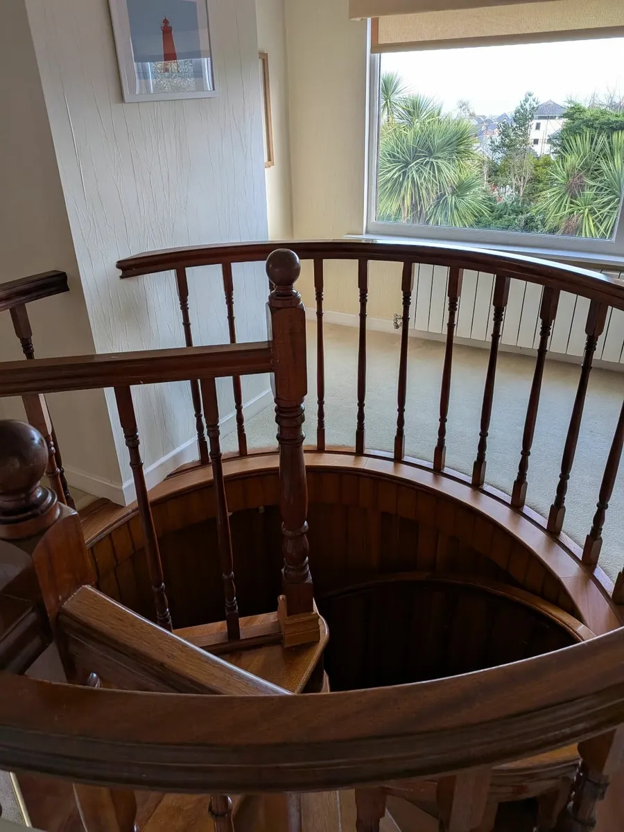 Handcrafted Mahogany Spiral Stairs x2 - Image 3