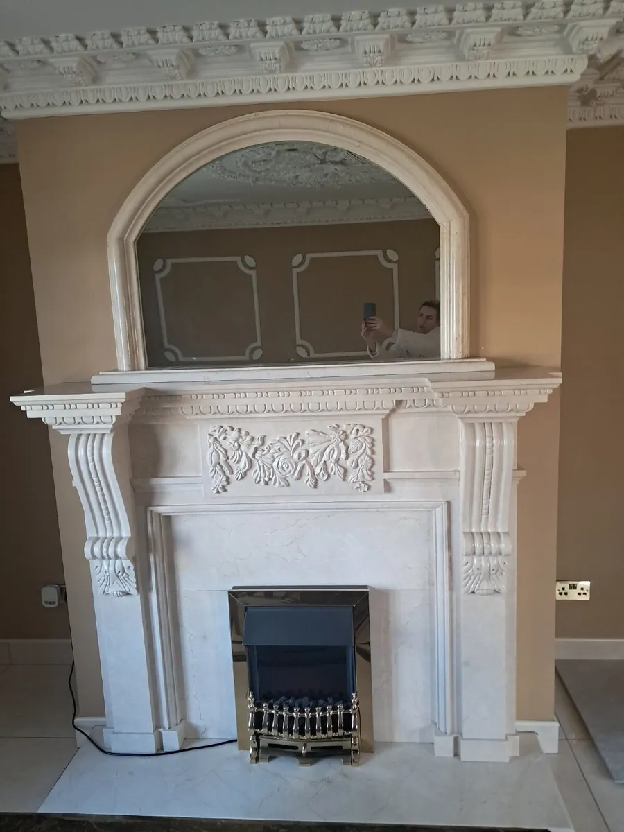 Marble fireplace