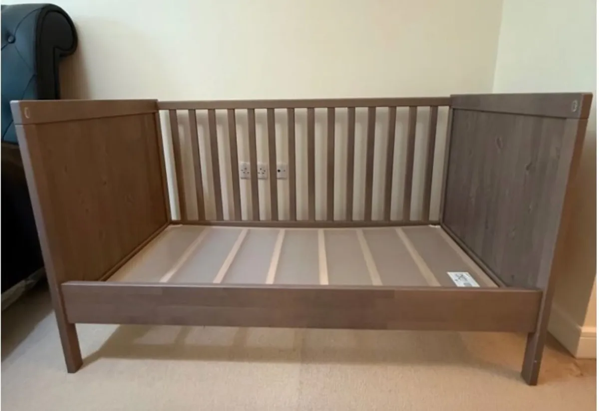 Ikea Cot - Sundvik - Light Brown - Adjustable Heig - Image 1