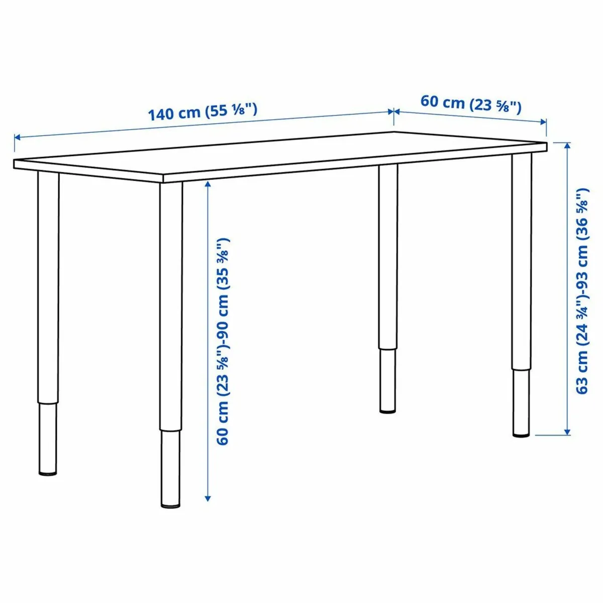 LAGKAPTEN/ OLOV - IKEA -  adjustable desk - Image 4