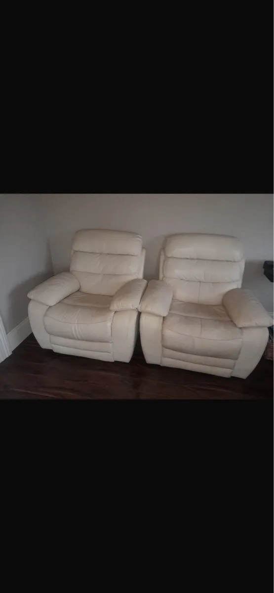 Leather 3 piece suite - Image 2