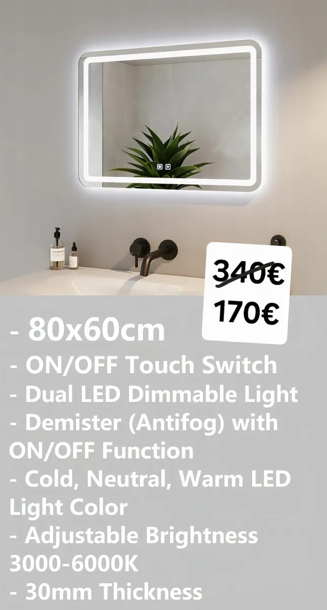 LED Bathroom Mirror - Image 1