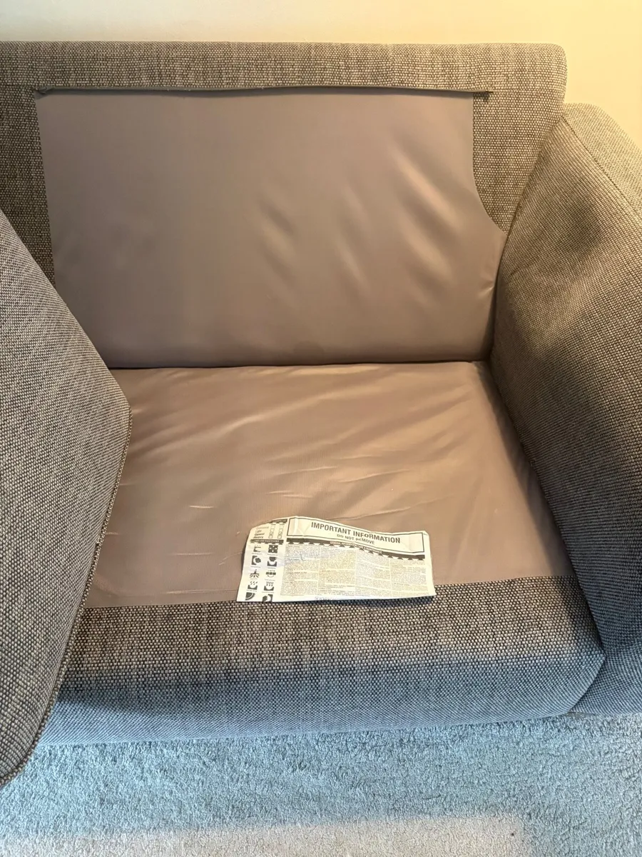 Grey 3 Seater Sofa - Image 3