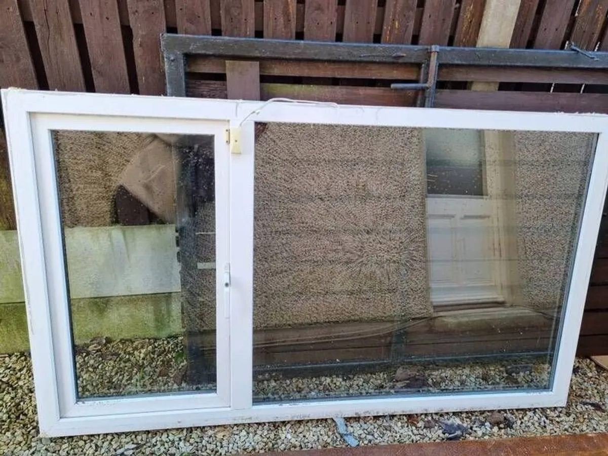 large double glazed white window