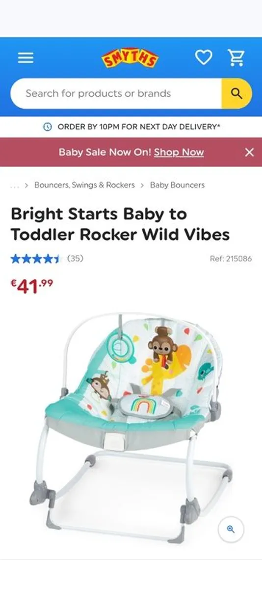 Bright Stars Baby to Toddler Rocker - Image 1