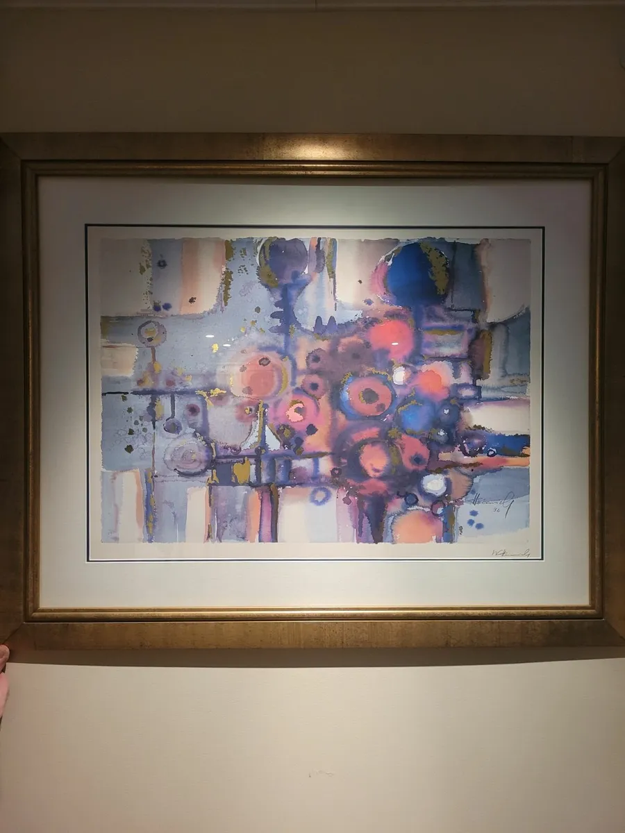 Framed Vintage Abstract art - Image 1