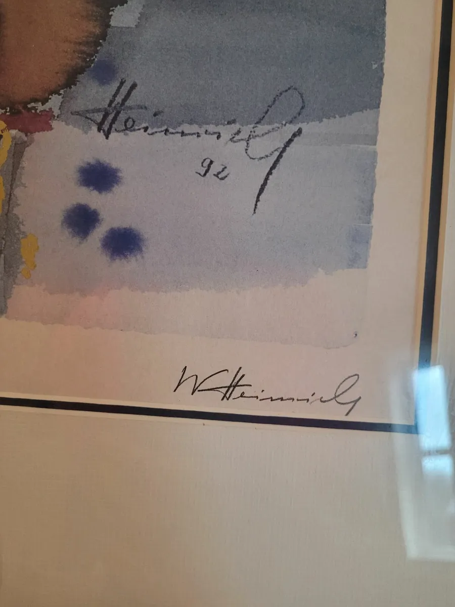 Framed Vintage Abstract art - Image 2