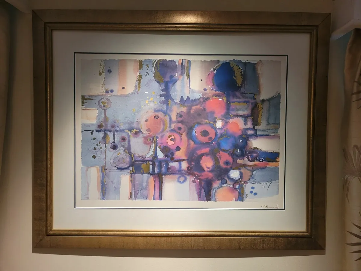 Framed Vintage Abstract art - Image 3