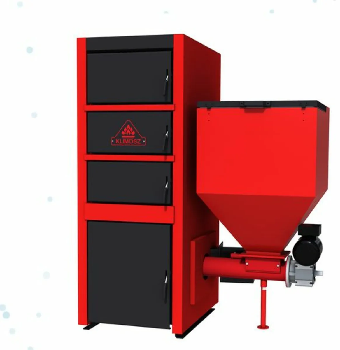 Eco-pea coal and pellet stove made of boiler steel