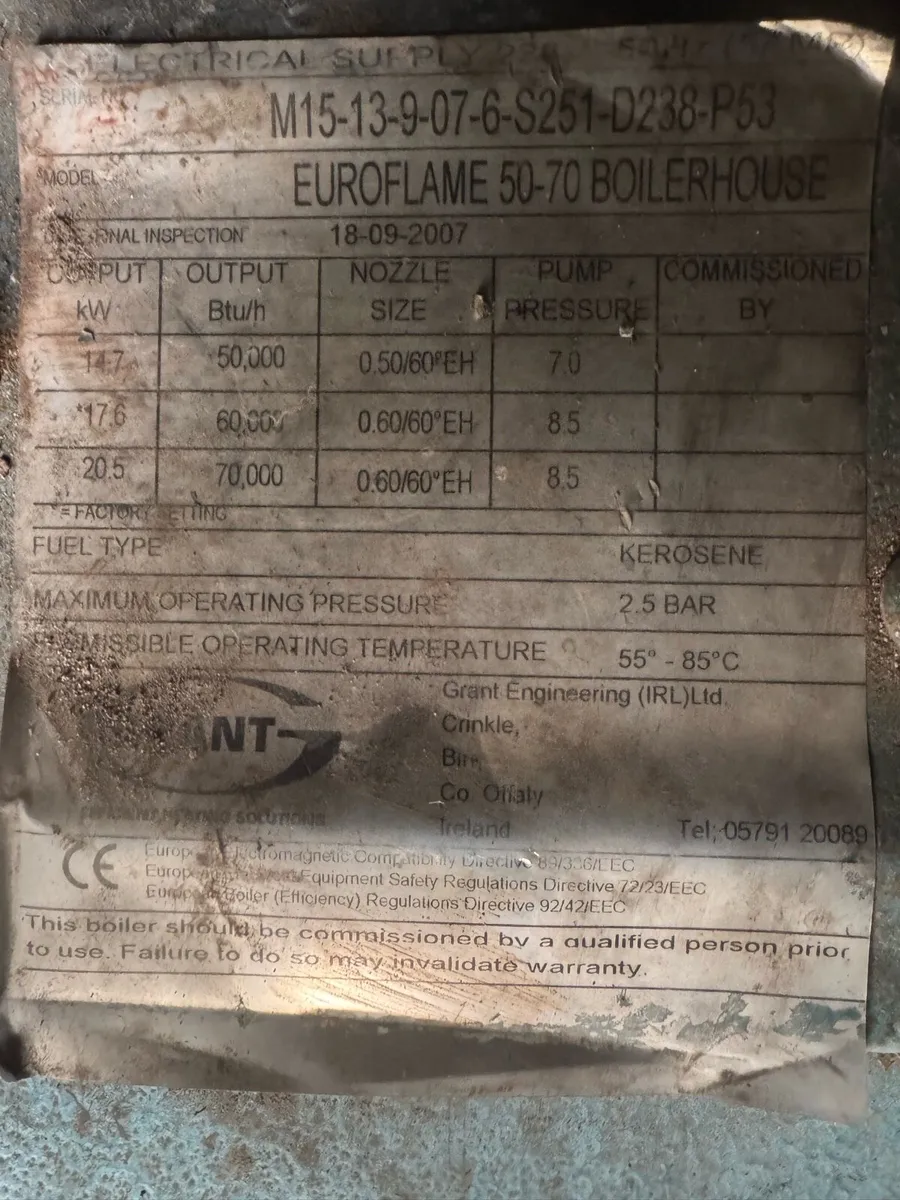 Grant 50-70 oil boiler - Image 3