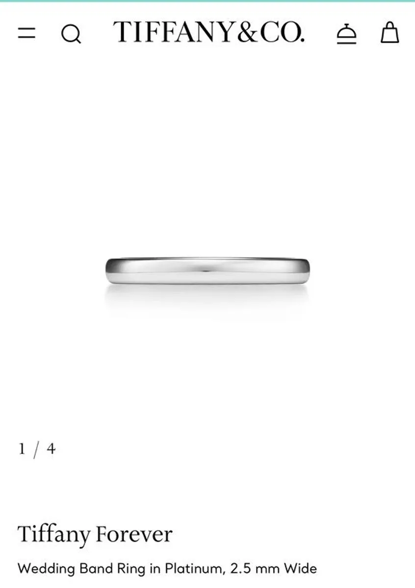 Tiffany's Forever Men's Platinum Wedding Band - Image 2