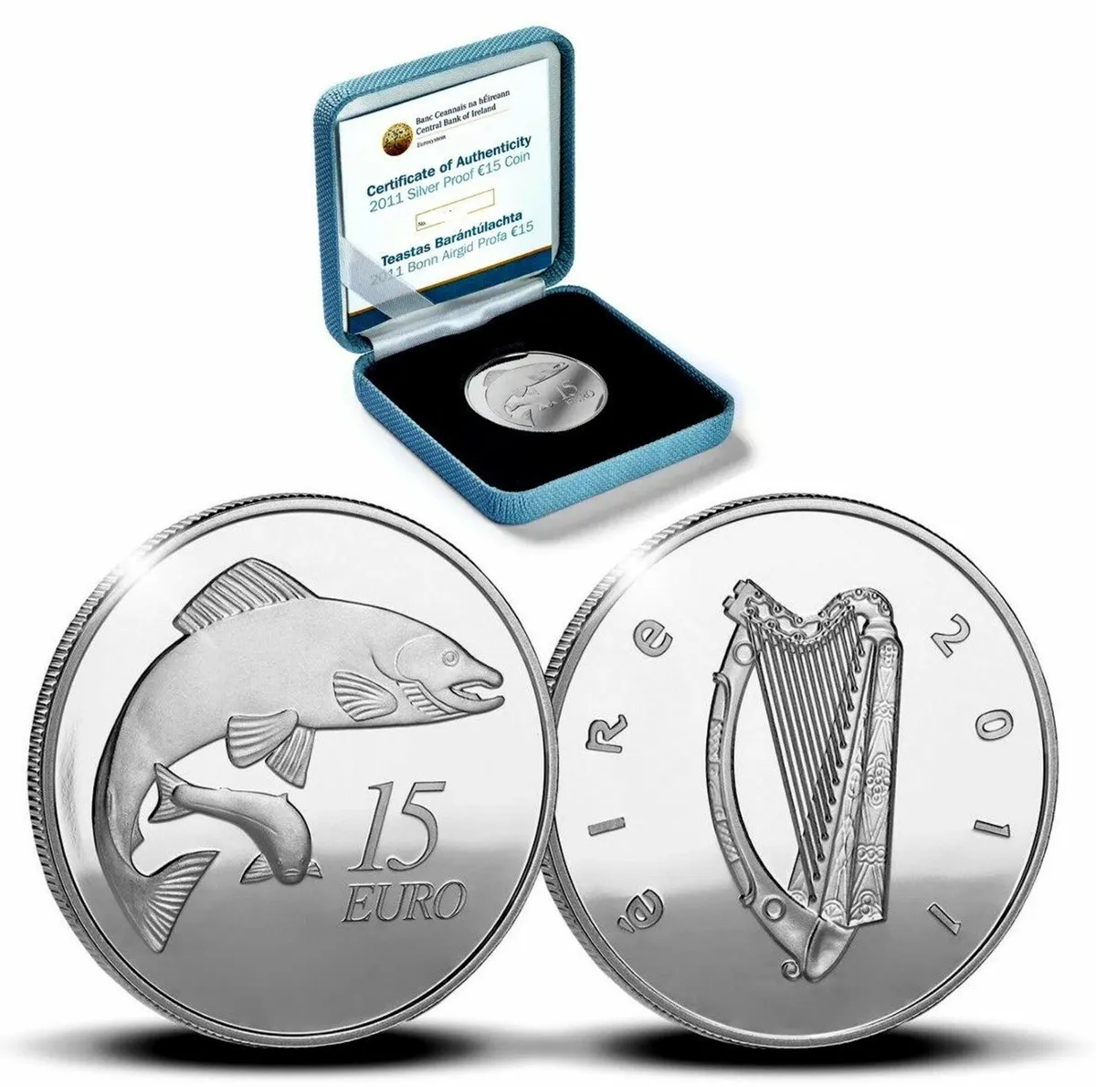 Double Salmon. Silver Proof, Free Post - Image 1
