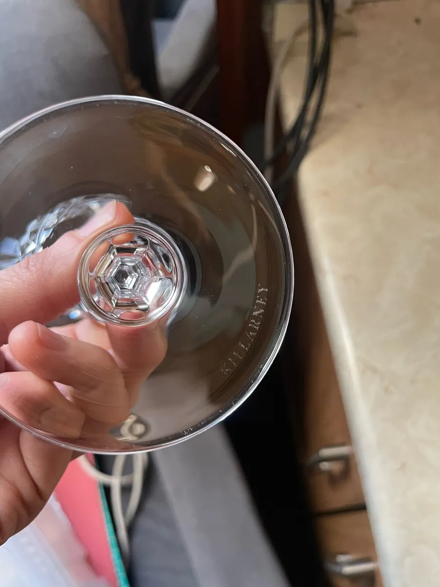 Large collection of stamped crystal glasses - Image 3