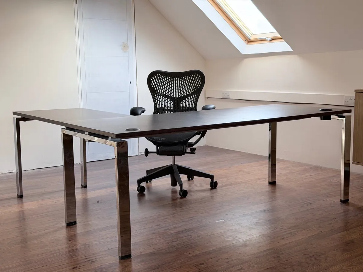 Walnut L Desk - Image 1