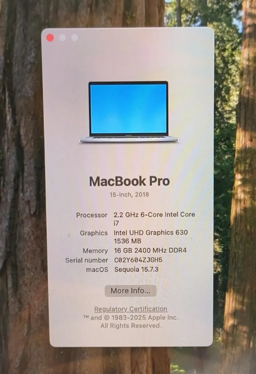 MacBook Pro "Core i7" 2.2 15-Inch (Mid-2018 True Tone Display, Touch Bar, Four Thunderbolt 3 Ports 16 GB RAM  500GB SSD BATTERY CYCLE  : 1 - Image 3