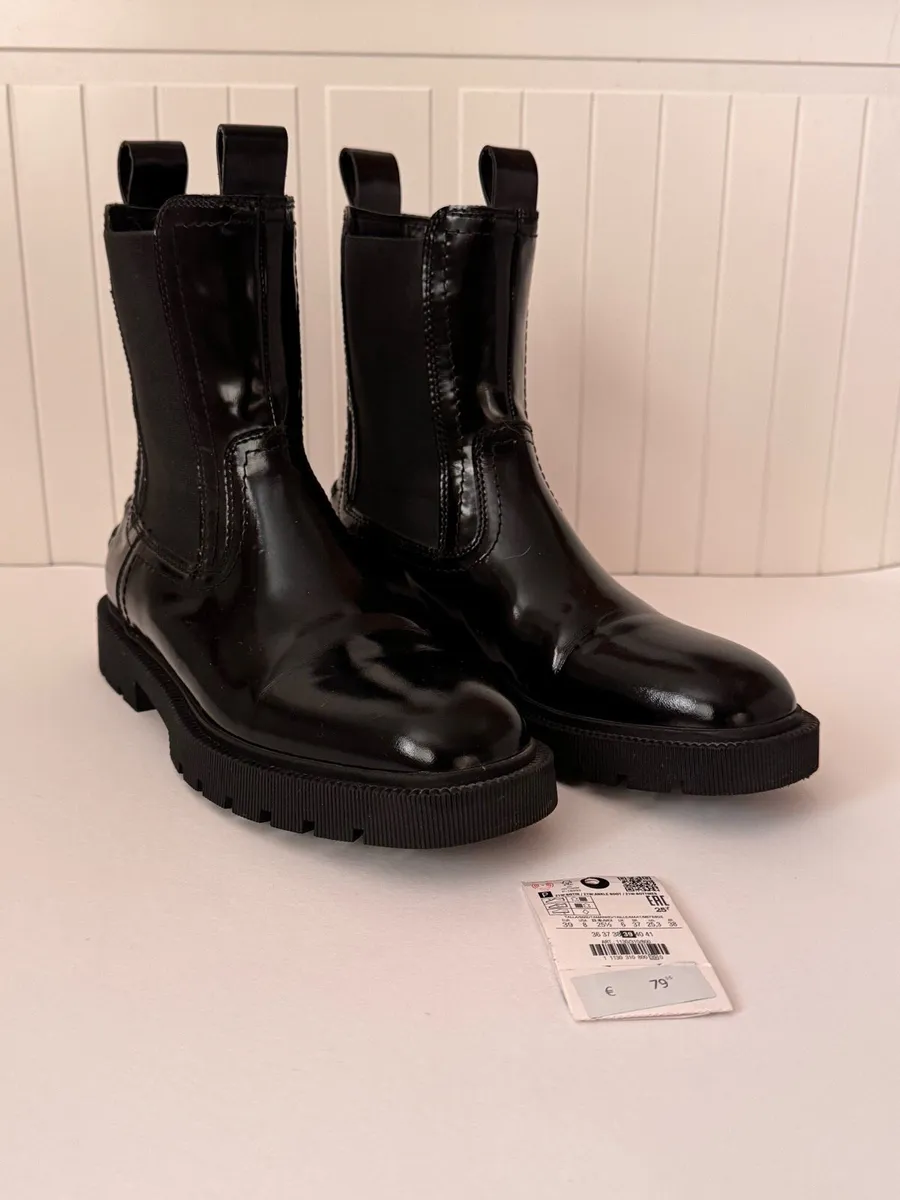 Zara leather ankle boots - Image 2