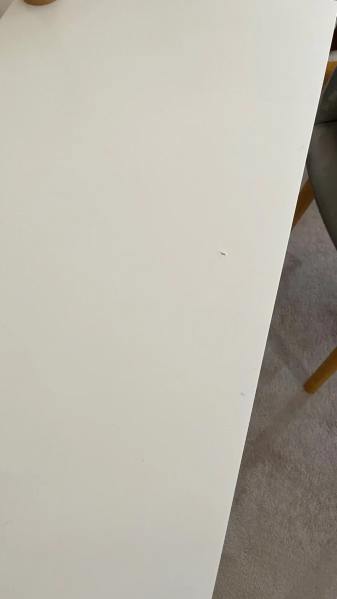 Office desk, white, 105x50 cm - Image 4