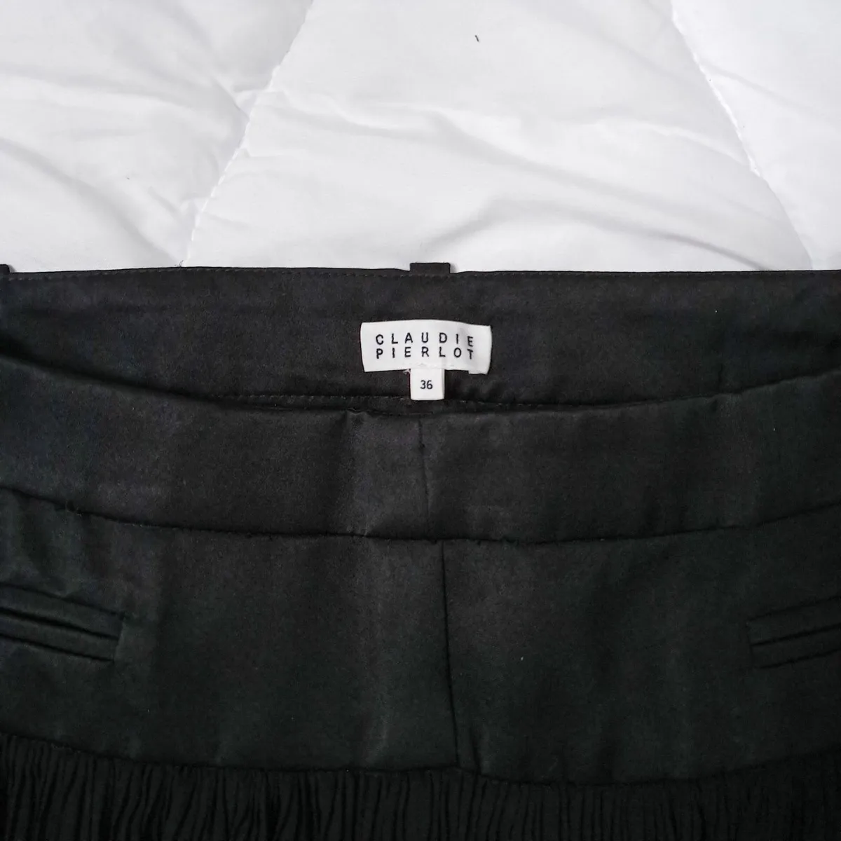 Claudie Pierlot Black Pleated Midi Skirt 10UK/38EU - Image 3