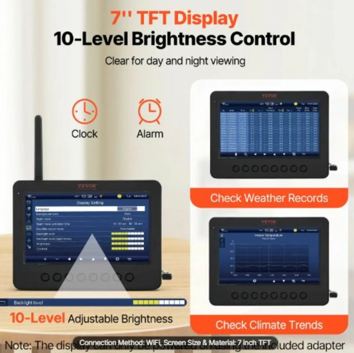 7-in-1 Wi-Fi Weather Station 186mm (7 in) TFT - Image 3