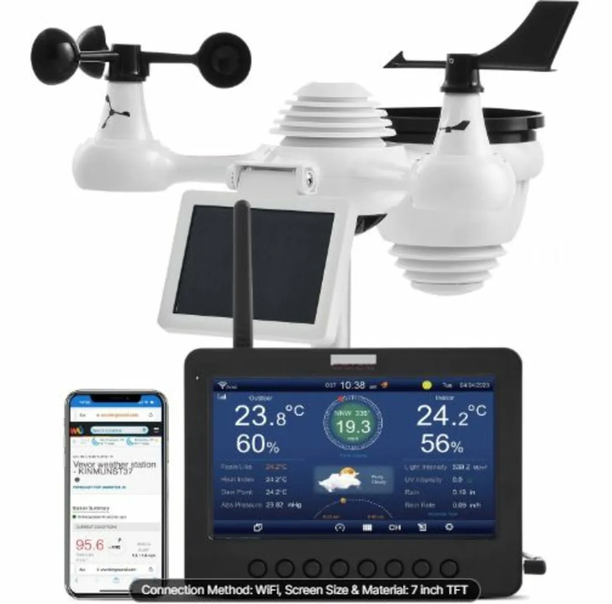7-in-1 Wi-Fi Weather Station 186mm (7 in) TFT - Image 1