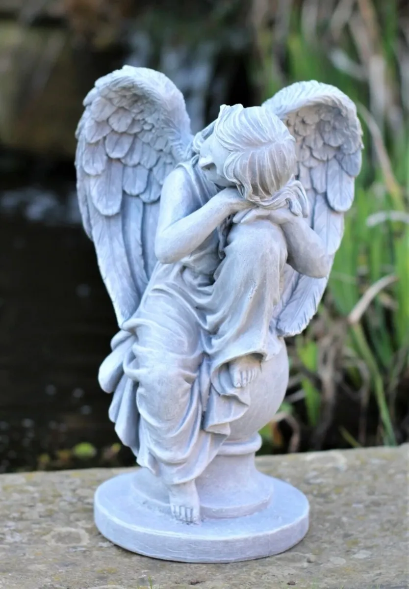 Angel Figurine Statue Garden Grey Ornament NEW - Image 1