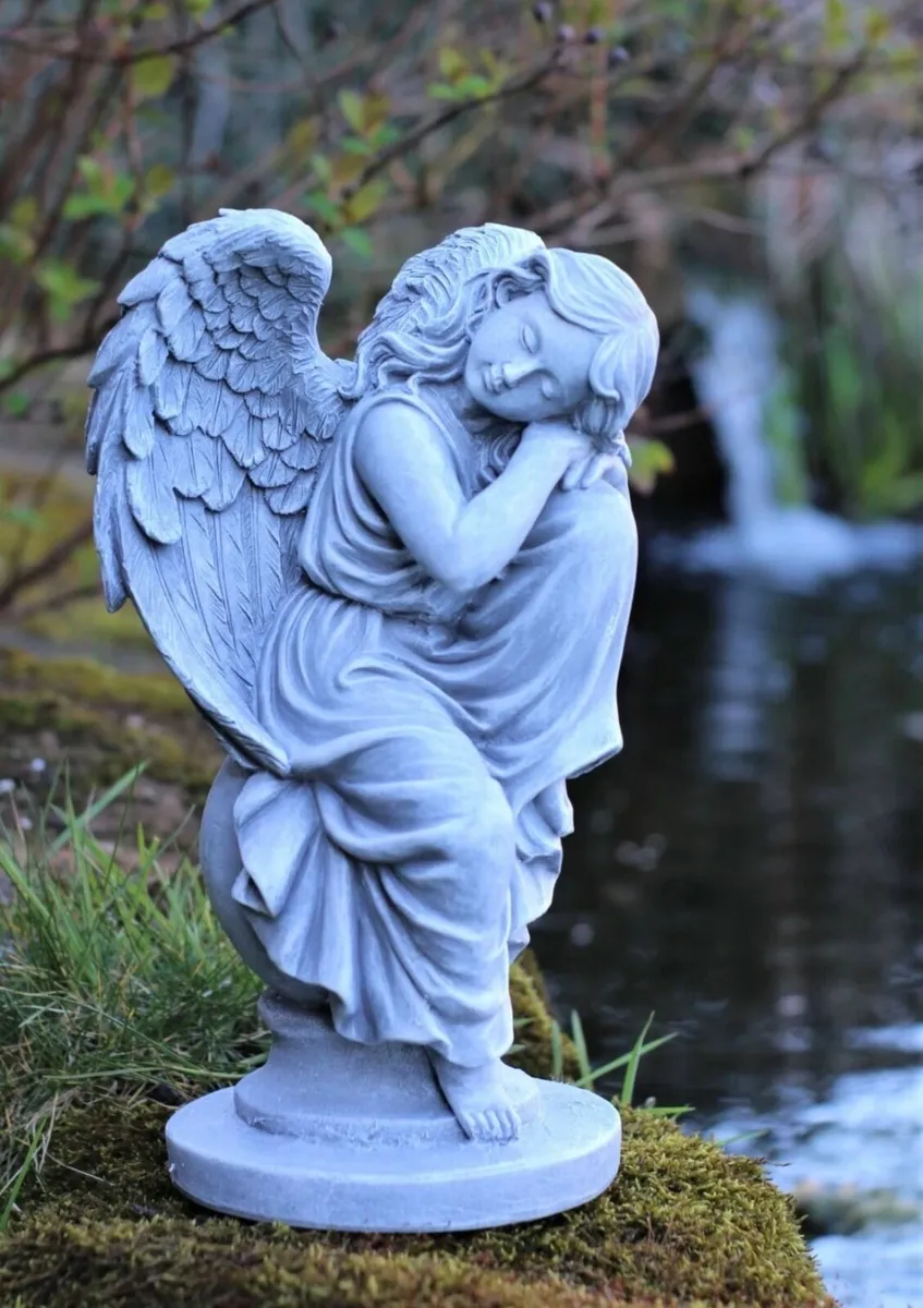 Angel Figurine Statue Garden Grey Ornament NEW - Image 2
