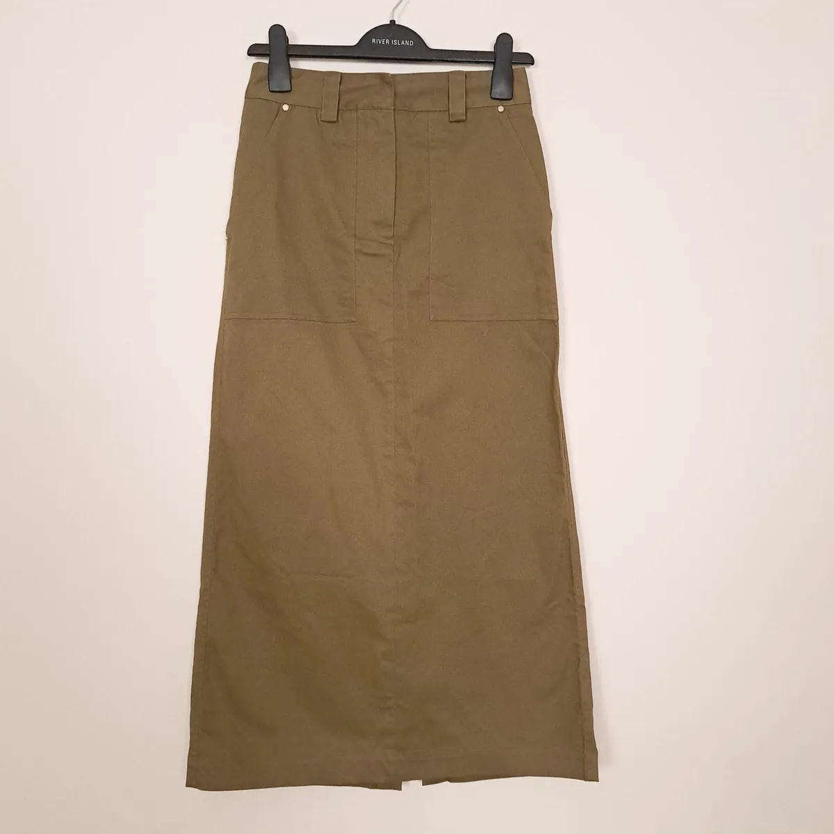 Autograph Green Khaki Straight Midi Skirt 8UK/36EU - Image 1