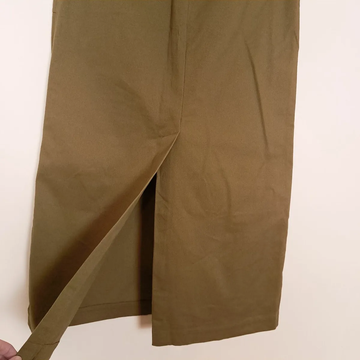 Autograph Green Khaki Straight Midi Skirt 8UK/36EU - Image 2