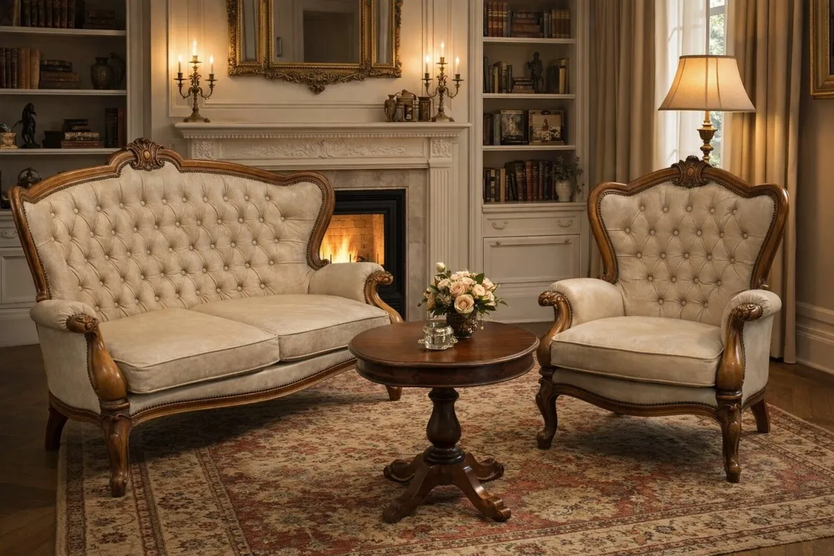 Italian 19th Century Two Seater Sofa Armchair - Image 2