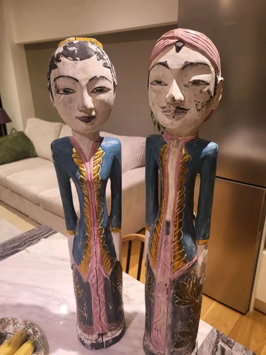 Two oriental statues - Image 1