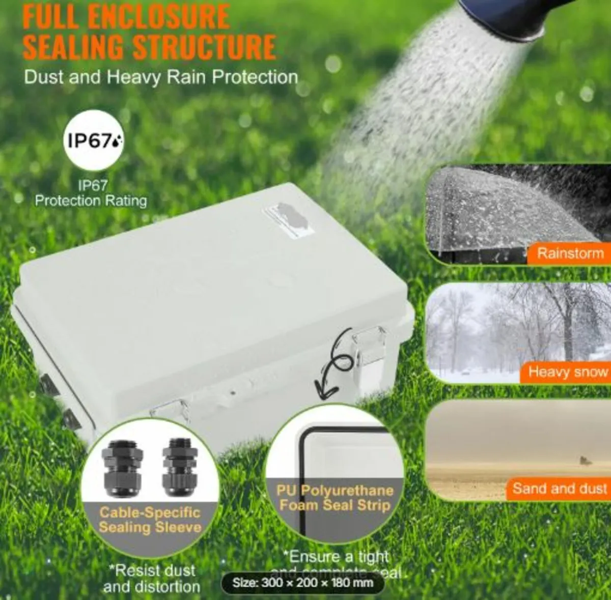 Outdoor Electrical Junction Box,300 x200 x 180 mm - Image 3