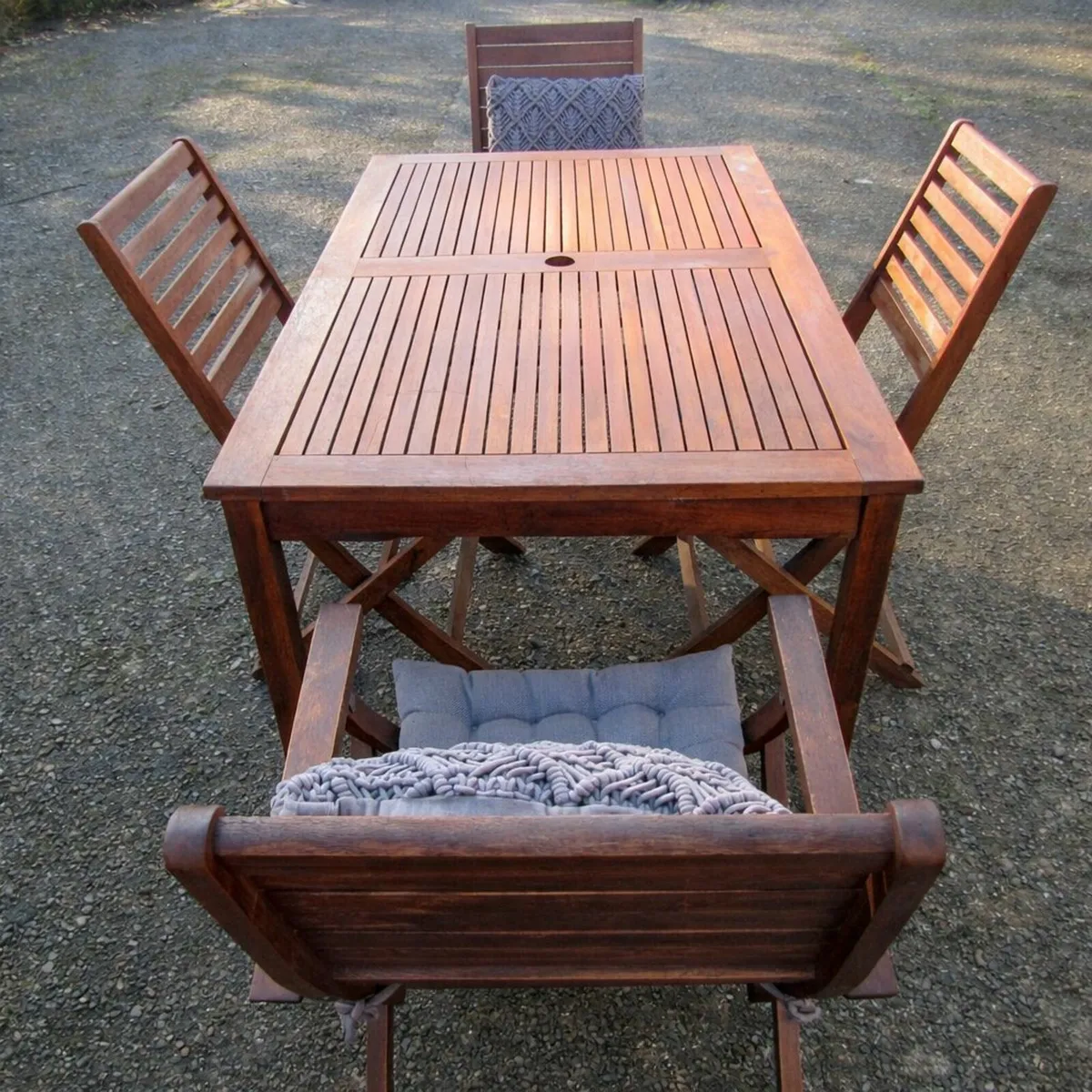 Solid Wooden Garden Dining Set - Image 1