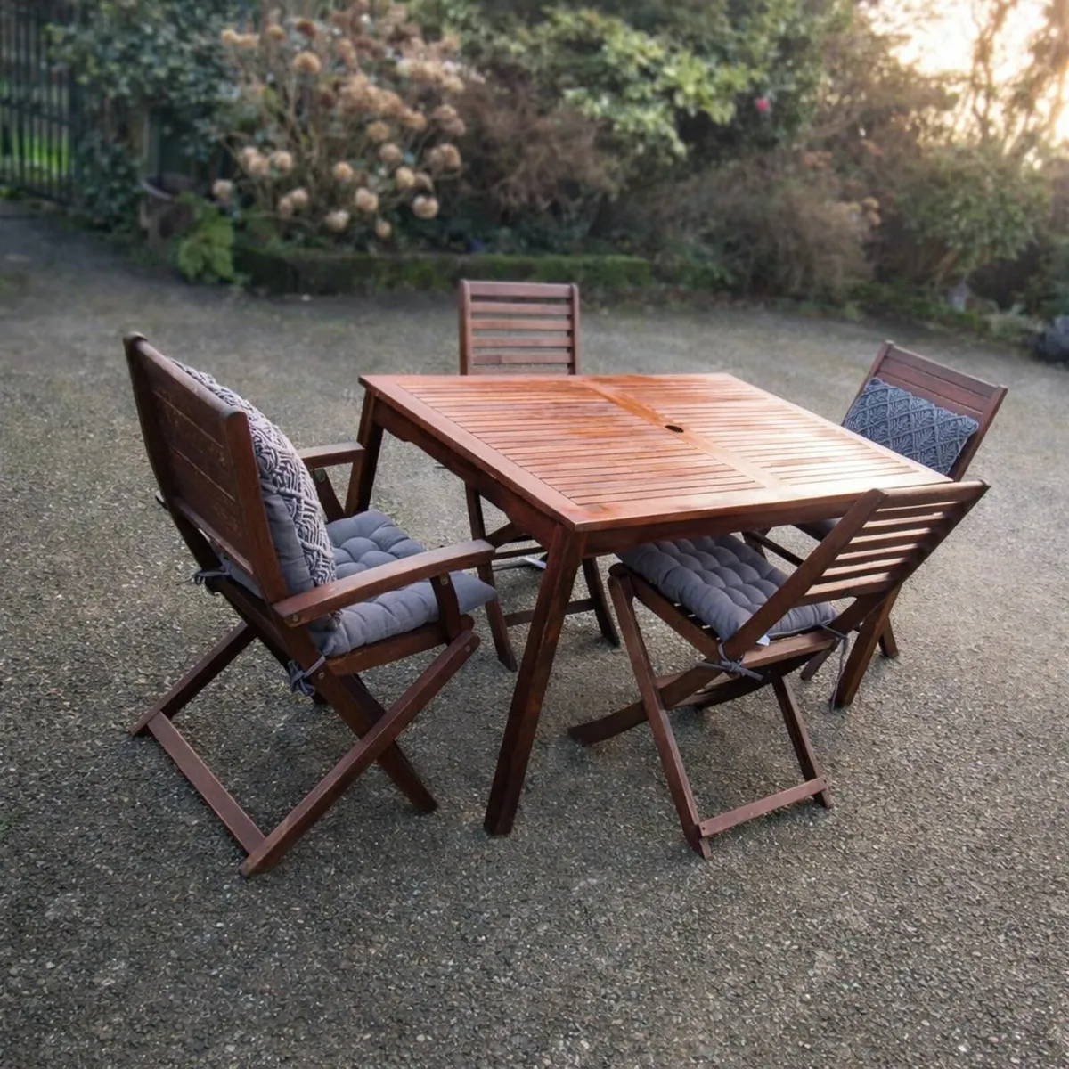 Solid Wooden Garden Dining Set - Image 2