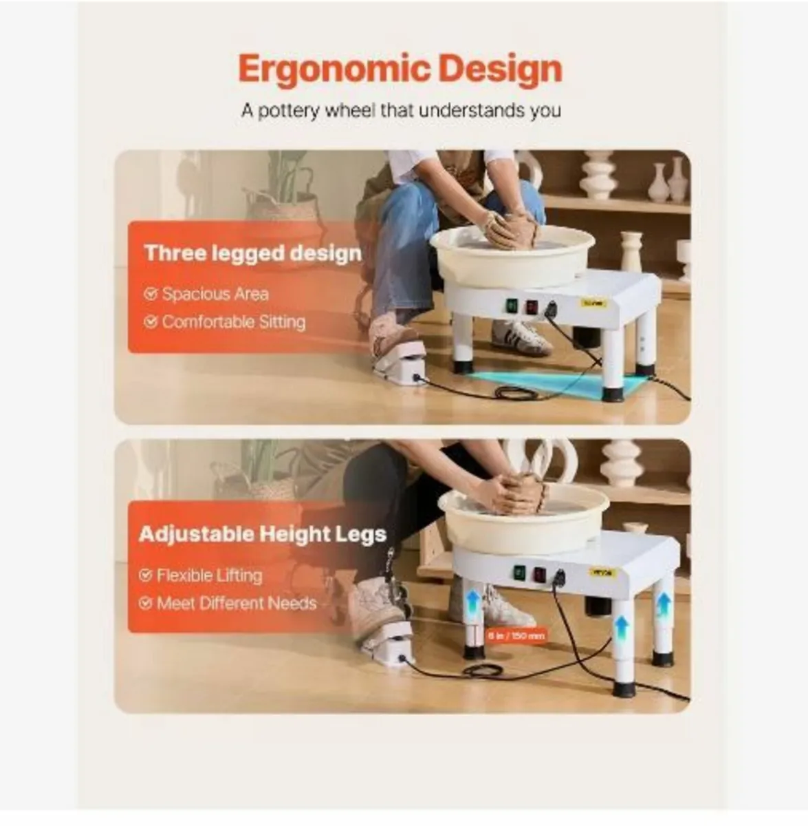 Pottery Wheel, 35 cm Ceramic Wheel Forming - Image 3