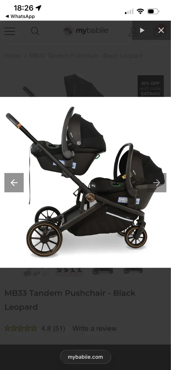 my babbie twin or single pushchair - Image 1