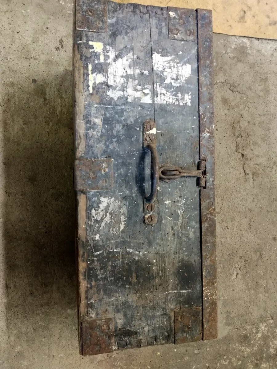 Antique Military Campaign Footlocker - Image 2