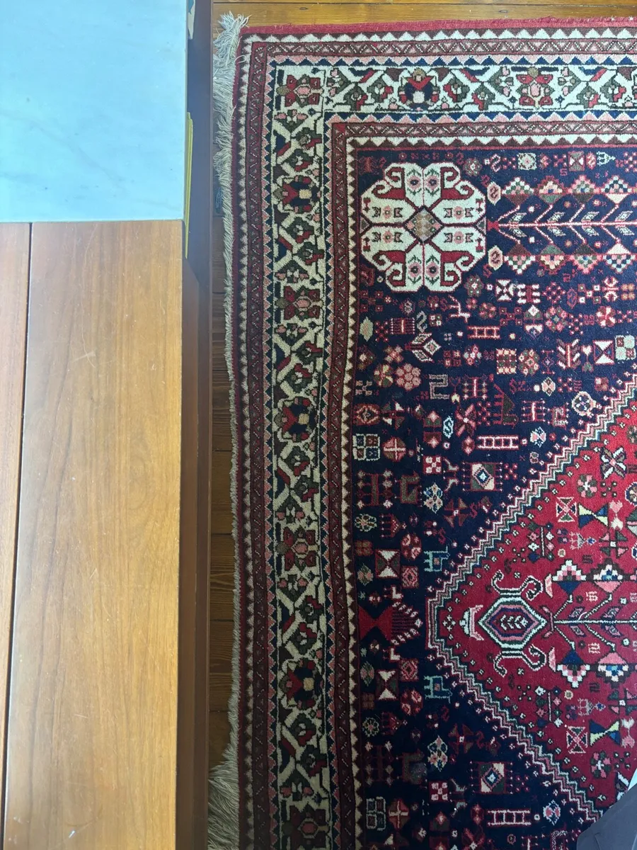 Large Authentic Persian Qashqai Hand-Knotted Wool - Image 2
