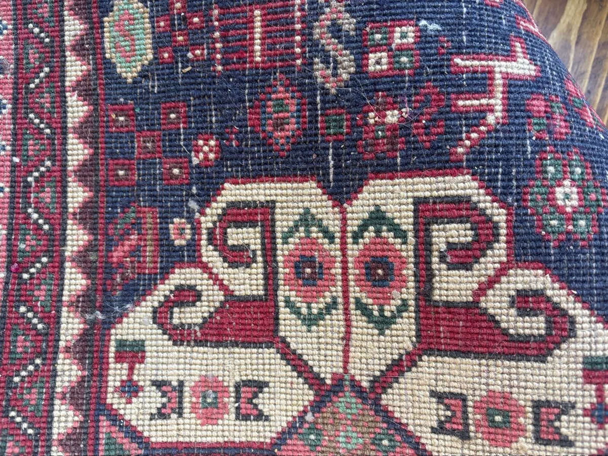 Large Authentic Persian Qashqai Hand-Knotted Wool - Image 3