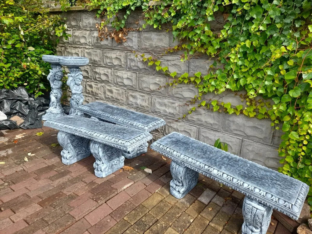 Garden Bench and Angel Bird Bath - Only 190 - Image 3