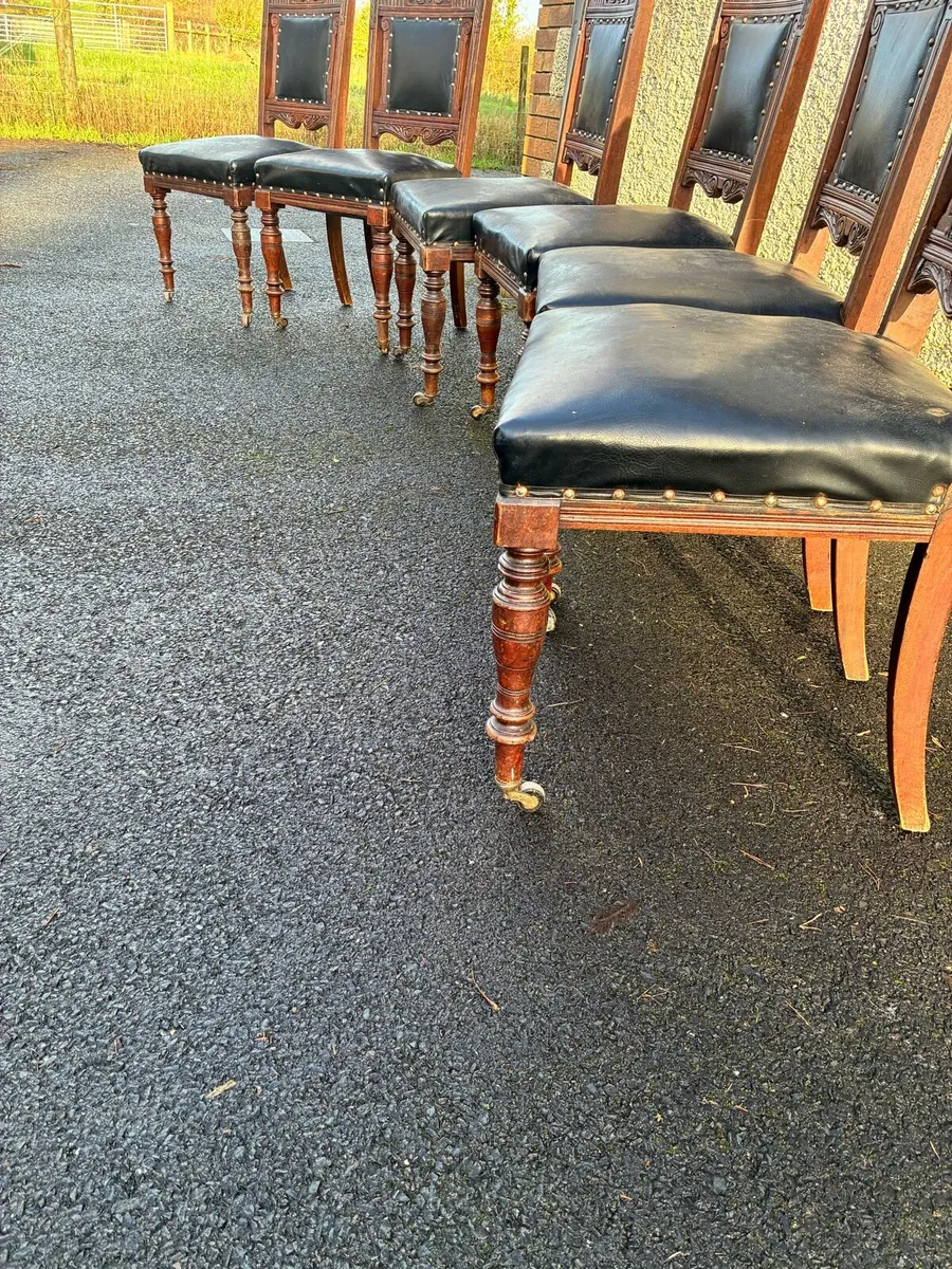 6 Edwardian dining chairs - Image 2