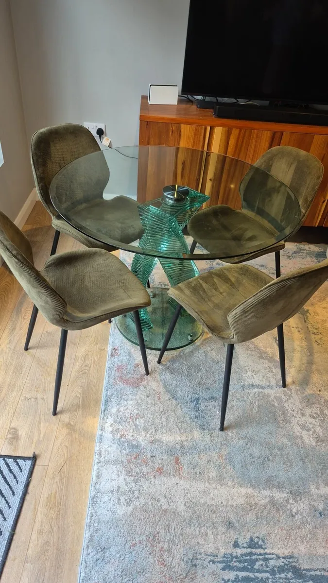 Glass Dining Table + Chairs - Image 2