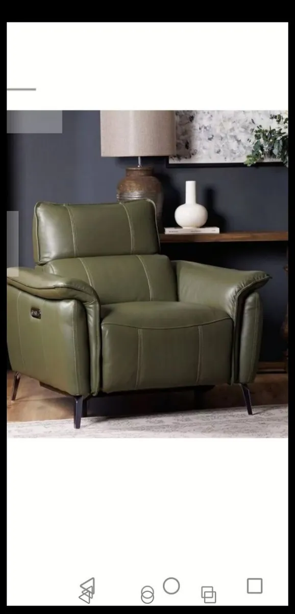 **CLEARANCE** Demo  Leather Powered Recliner - Image 1