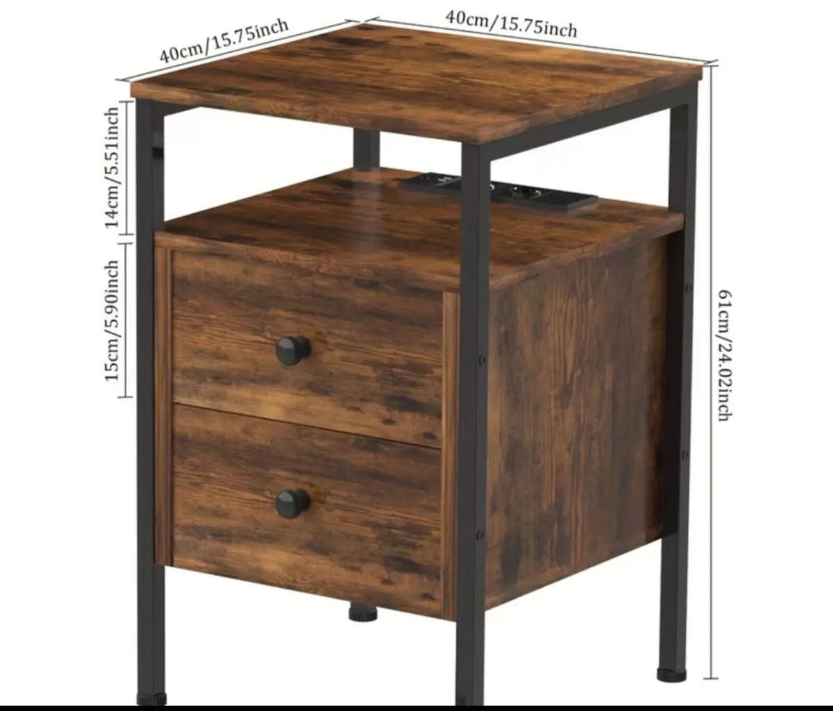 Coffee table Vintage Bedside Table - Image 3