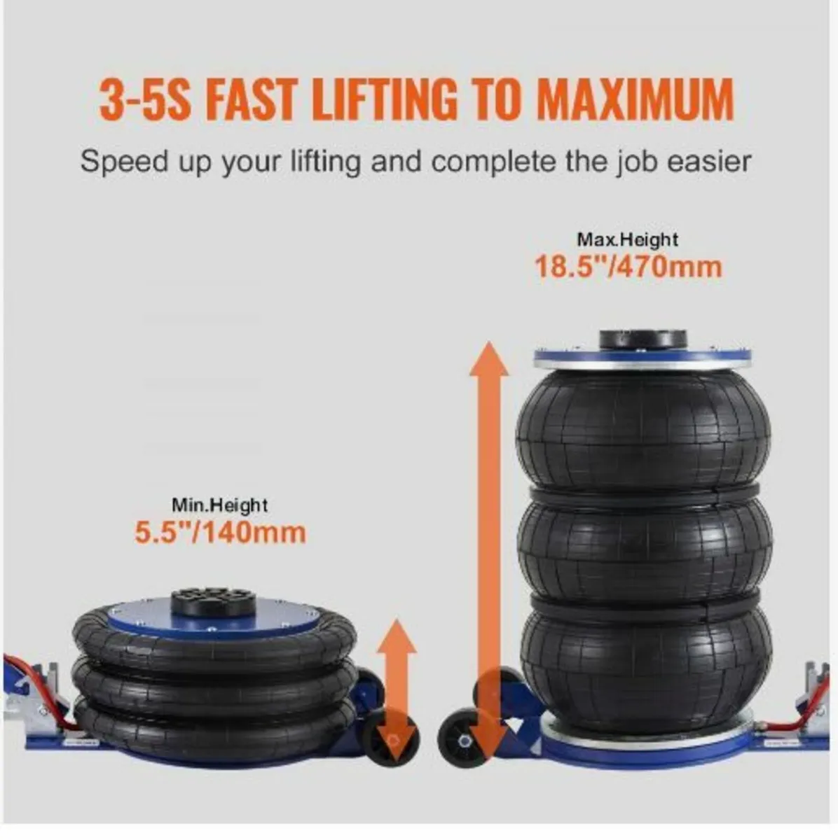 Air Jack, 5 Ton/11000 lbs Triple Bag - Image 3