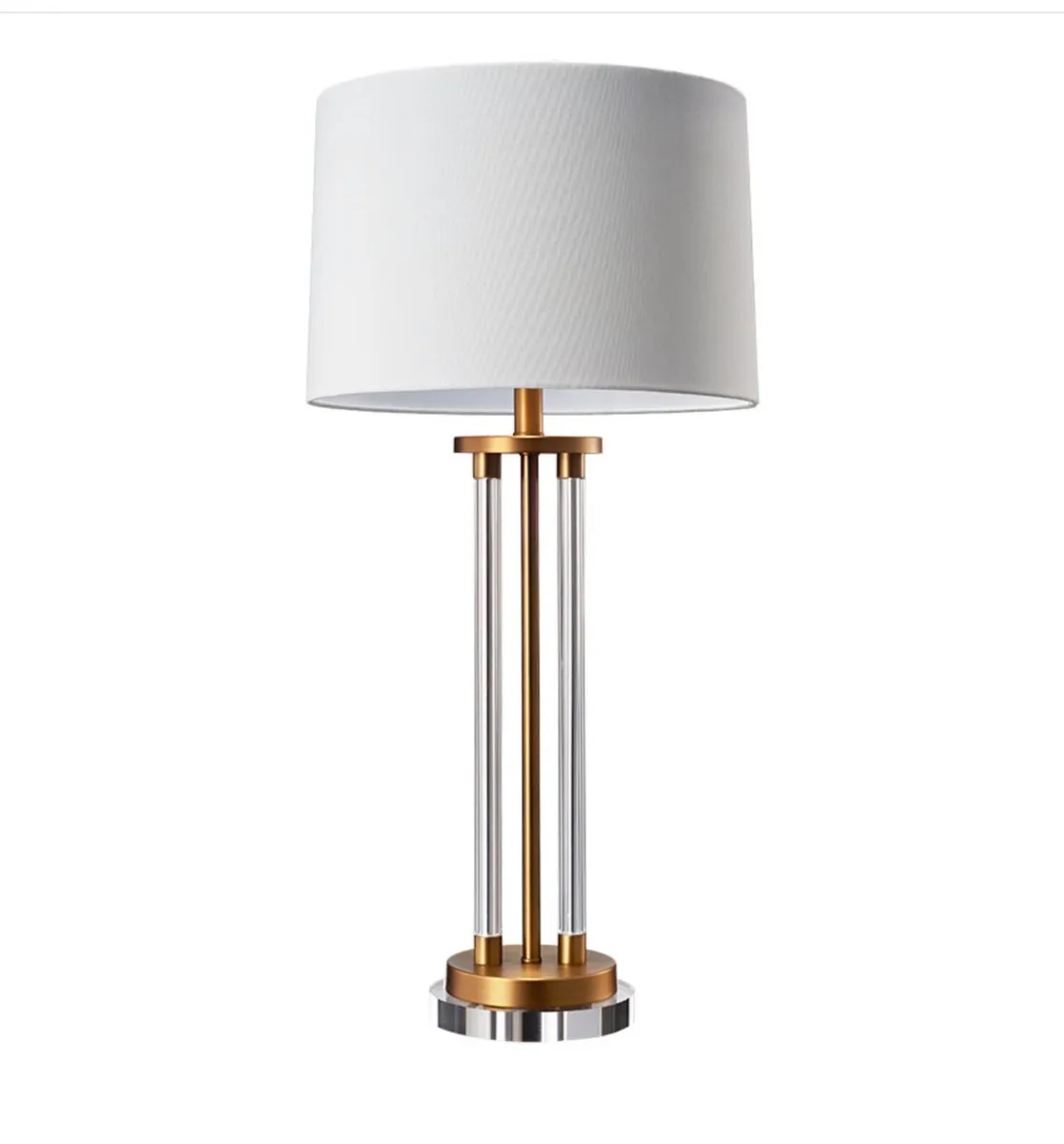 Brass and Glass Table Lamp - Image 1